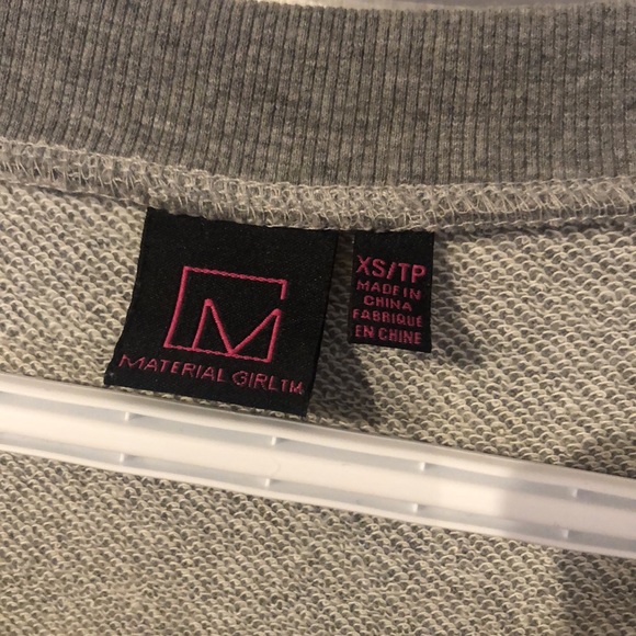 Material Girl Gray Sweater with Bow Detail - Size XS - Picture 3 of 4